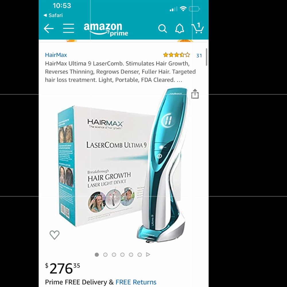 * SOLD * Hairmax ultima 9
